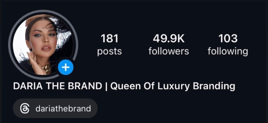 Instagram profile at approximately 50K followers