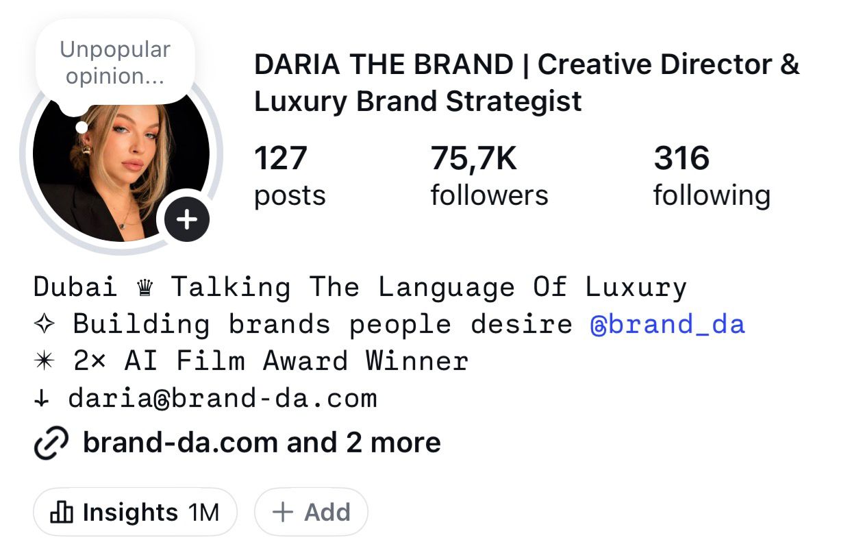 Instagram profile past 70K followers