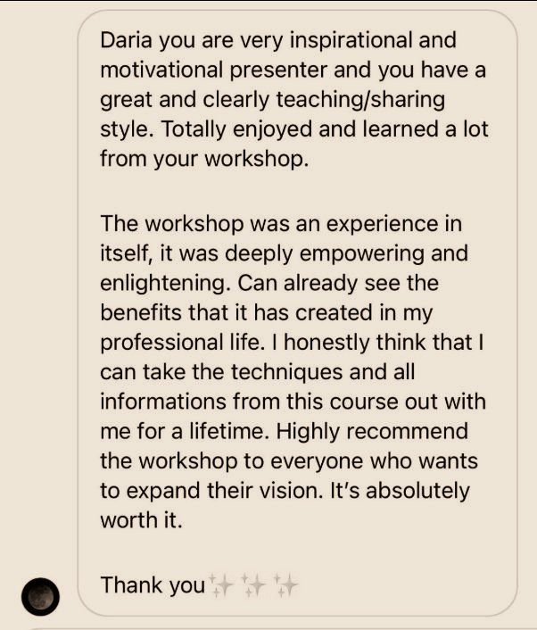 Participant feedback from an earlier workshop